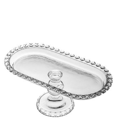 Patera owalna na stopce 25x13cm