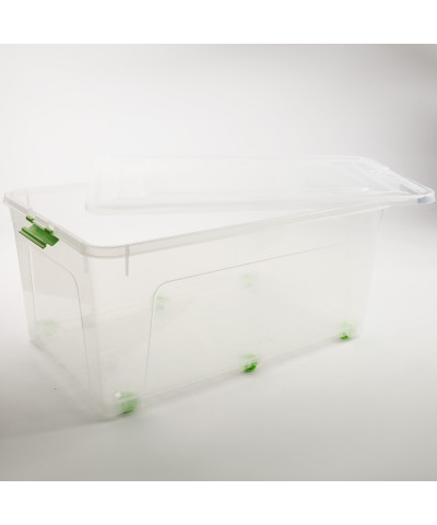 Pojemnik „Smart Box” 70L (przezroczysty / oliwkowy)