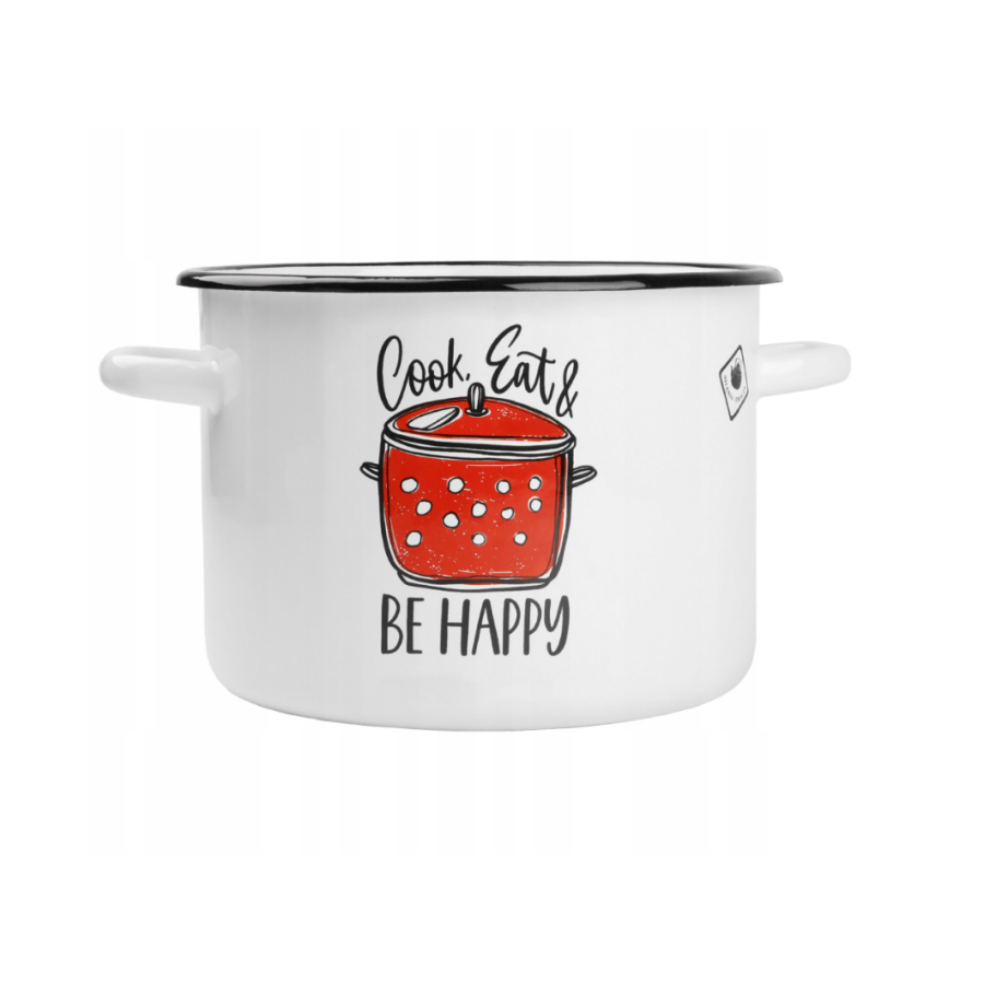 Garnek emaliowany BE HAPPY 2l