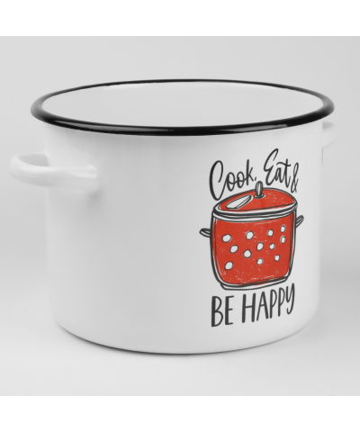 Garnek emaliowany BE HAPPY 2l