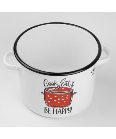 Garnek emaliowany BE HAPPY 4,5l