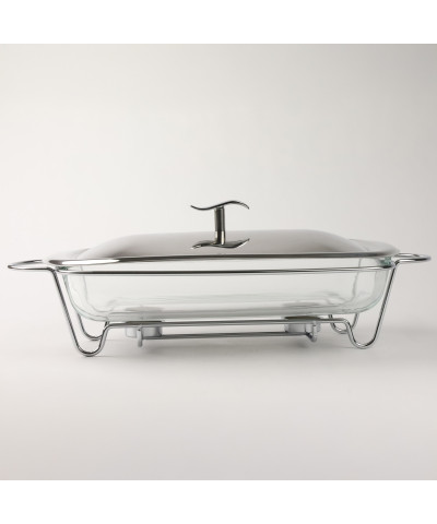 Naczynie z podgrzewaczem 3,6l szklane, prostokątne