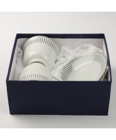 Komplet 2 filiżanek ze spodkami 250ML Delia