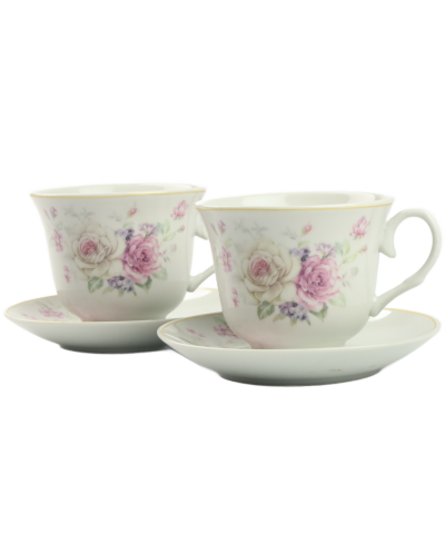Komplet 2 filiżanek ze spodkami 250ML Roseto