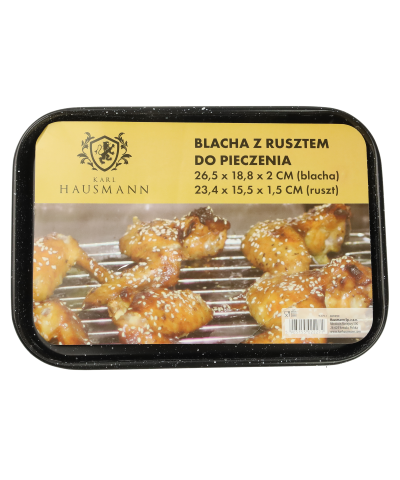 Blacha z rusztem do pieczenia 26,5x18,8x2cm