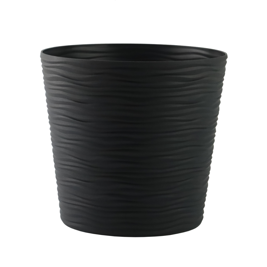 Doniczka z wkładem fala Fusion 16x14cm granit