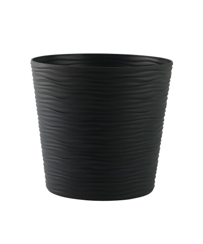 Doniczka z wkładem fala Fusion 16x14cm granit