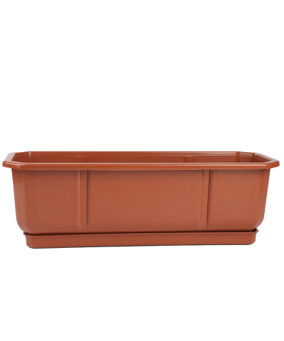 Doniczka balkonowa Dama 50x18 cm terakota