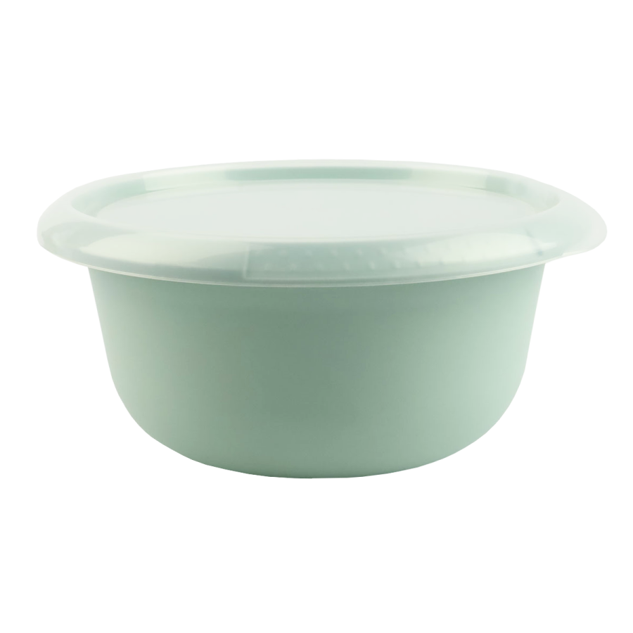 Miska kuchenna z plastikową pokrywą zielona 1,75l