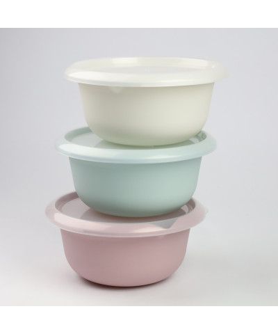 Miska kuchenna z plastikową pokrywą zielona 1,75l