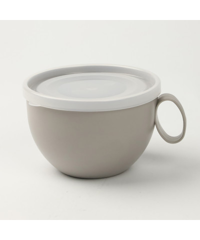 Kubek z pokrywką 0,5l beżowy