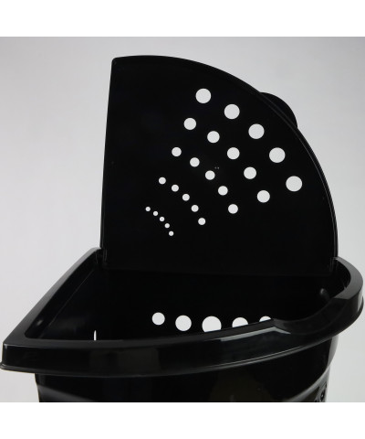 Kosz na pranie VIKING narożny 45l czarny