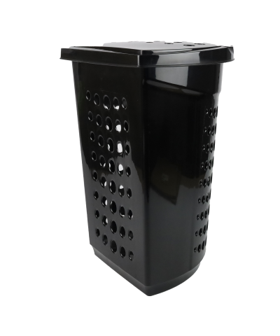 Kosz na pranie VIKING narożny 45l czarny