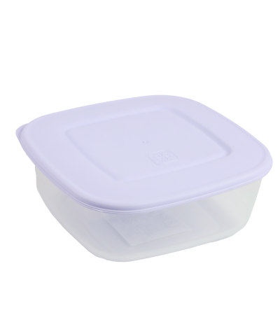 Pojemnik do przechowywania żywności kwadratowy 1,88L (przezroczysty / liliowy)