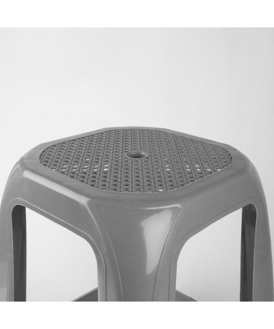 Stołek z tworzywa sztucznego szary 36,5x36,5x46cm