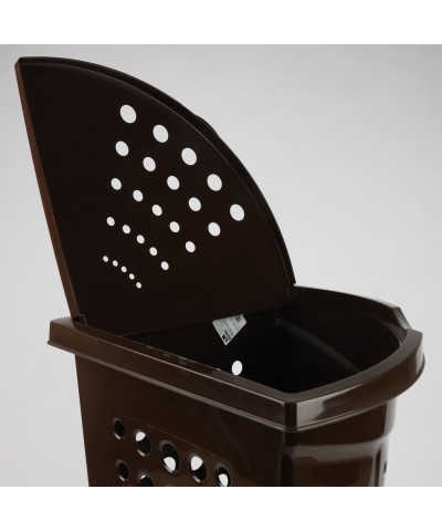 Kosz na pranie VIKING narożny 45l brązowy