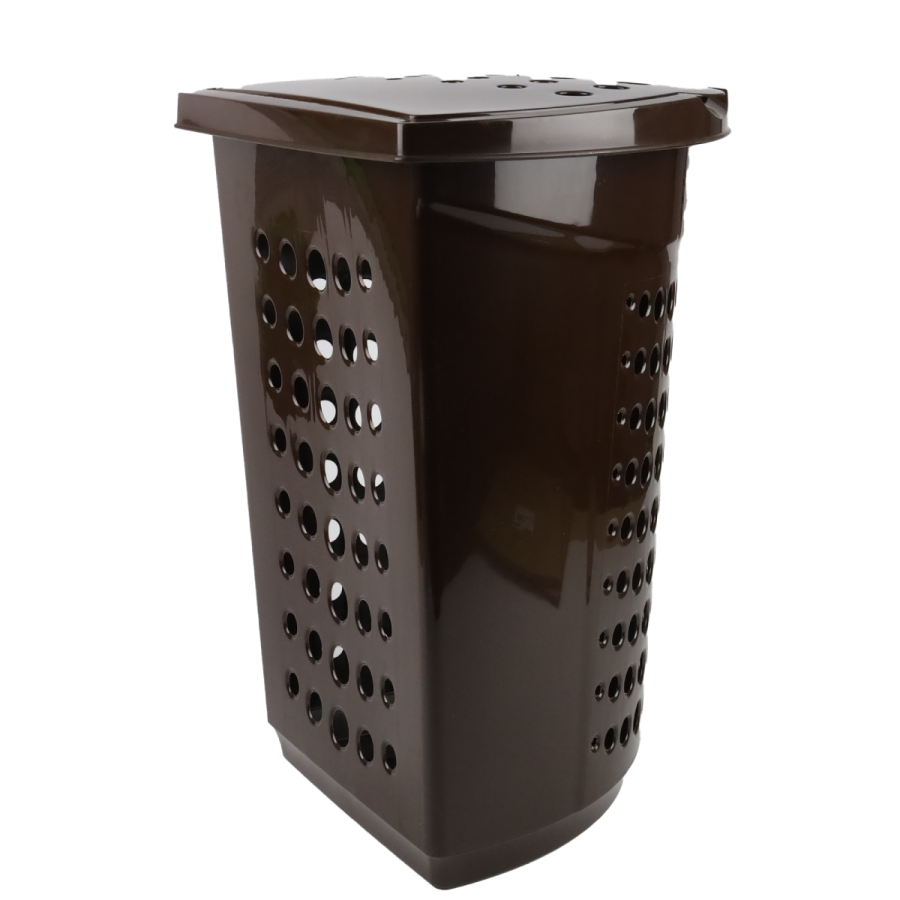 Kosz na pranie VIKING narożny 45l brązowy
