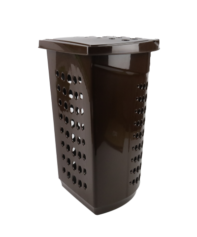 Kosz na pranie VIKING narożny 45l brązowy