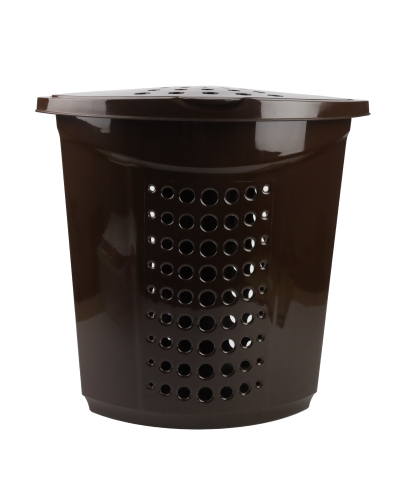 Kosz na pranie VIKING narożny 45l brązowy