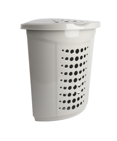 Kosz na pranie VIKING narożny 45l szary