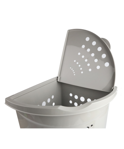 Kosz na pranie VIKING narożny 45l szary