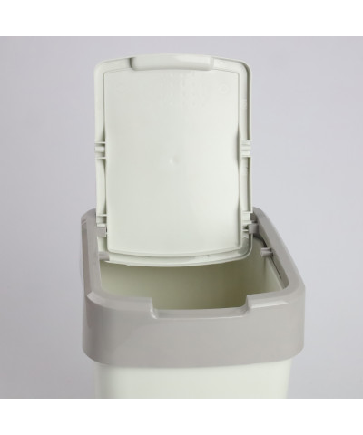 Kosz na śmieci "Euro" 10L (ecru róża/kakao)