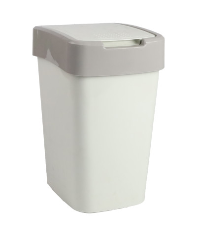 Kosz na śmieci "Euro" 45L (ecru róża/kakao)