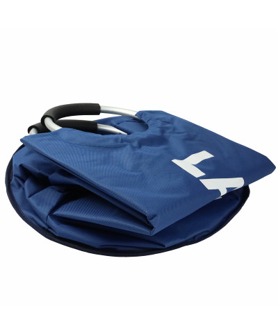 Granatowy Kosz na Pranie Wolnostojący Składany – 72 x 36 cm