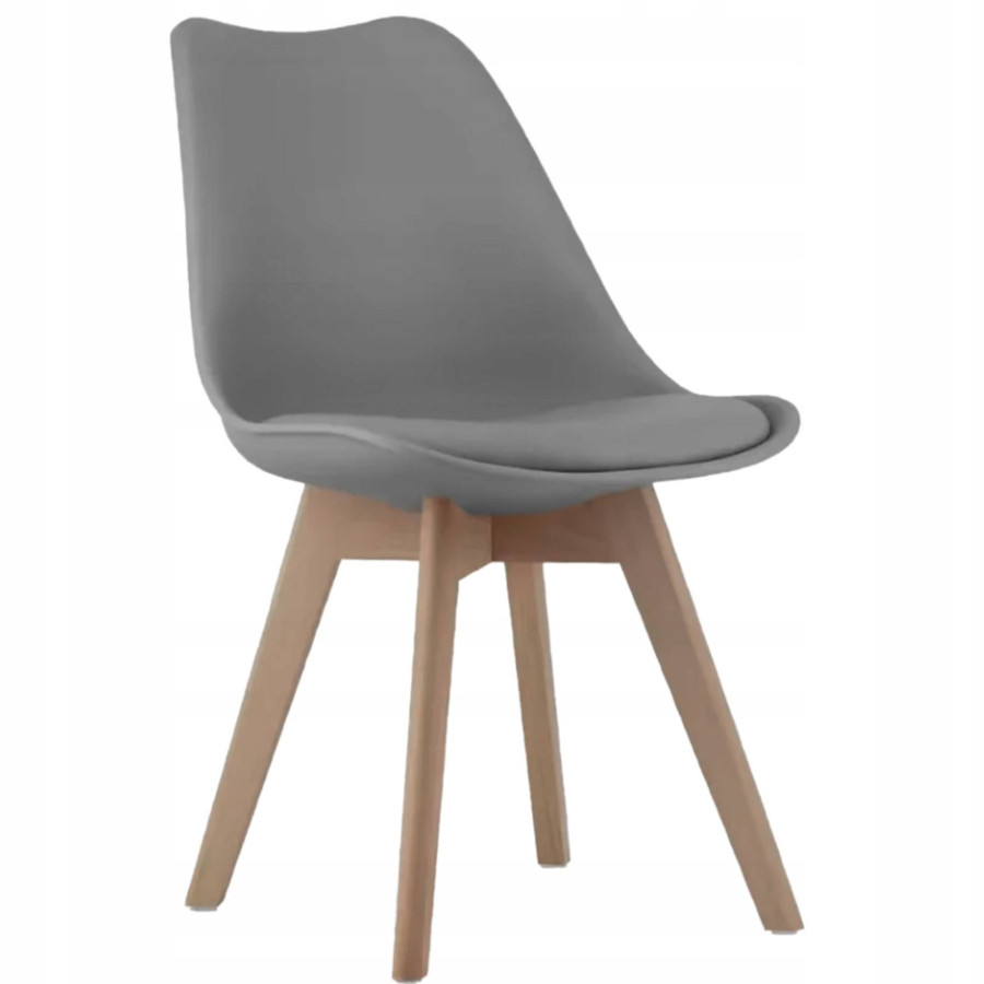 Krzesło z poduszką szare