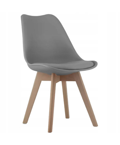 Krzesło z poduszką szare