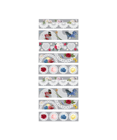 Owijki do jajek koronkowe z motywem 9 szt.