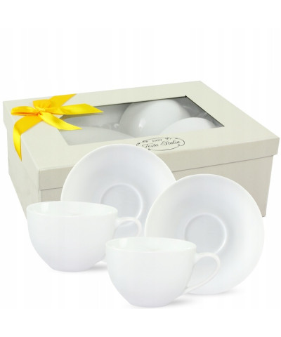 Komplet 2 filiżanek ze spodkiem MARCELLA 220ml