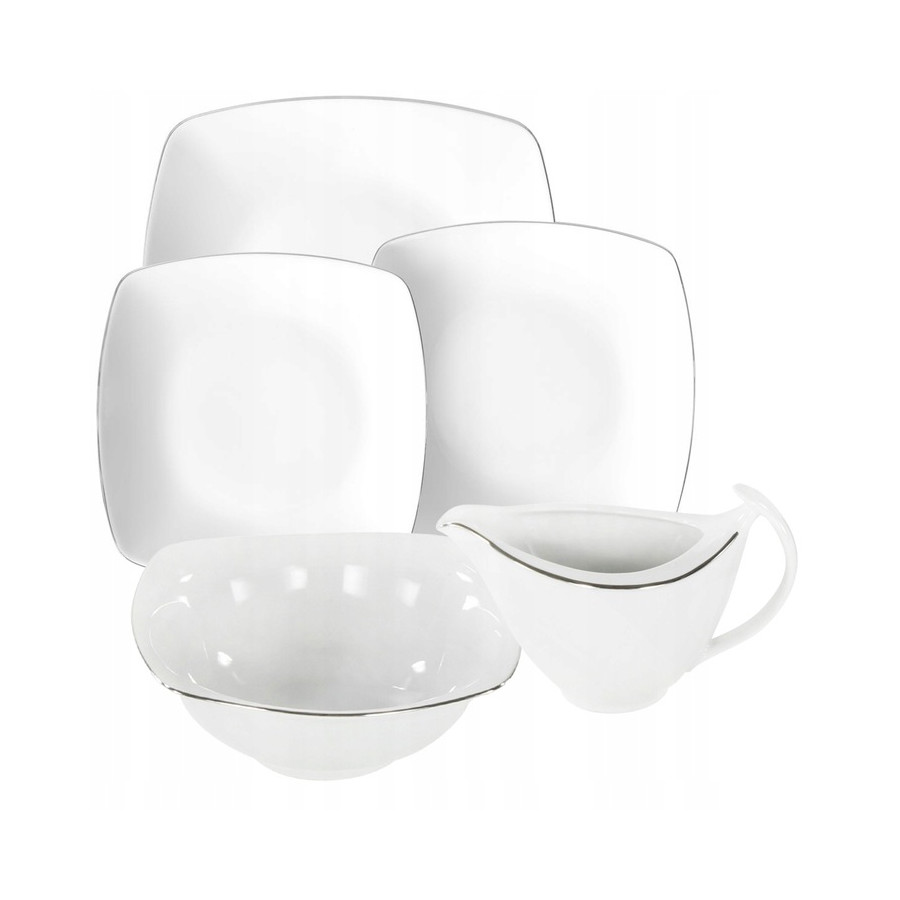 Serwis obiadowy CHODZIEŻ AKCENT 12/44 Ćmielów platyowy pasek