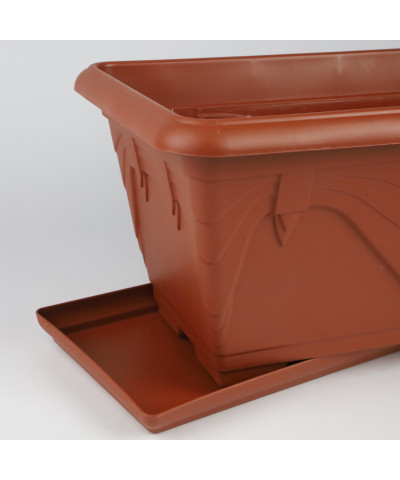 Donica Balkonowa Petunia 50x26,9 cm Terakota