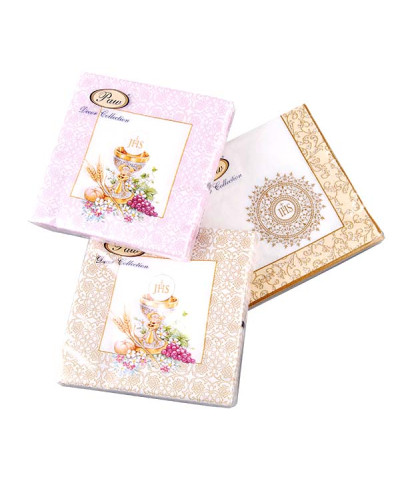 Serwetki ozdobne 33cm kwadratowe KOMUNIA