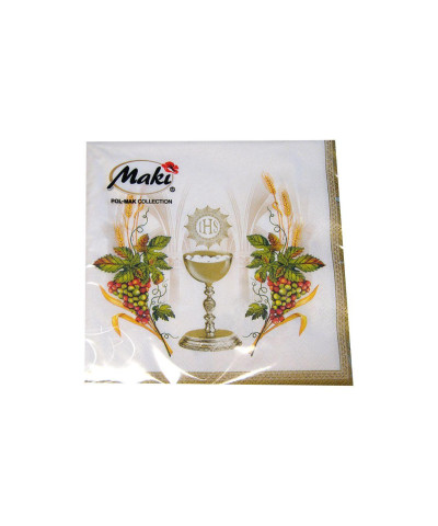 Serwetki ozdobne 33cm kwadratowe KOMUNIA