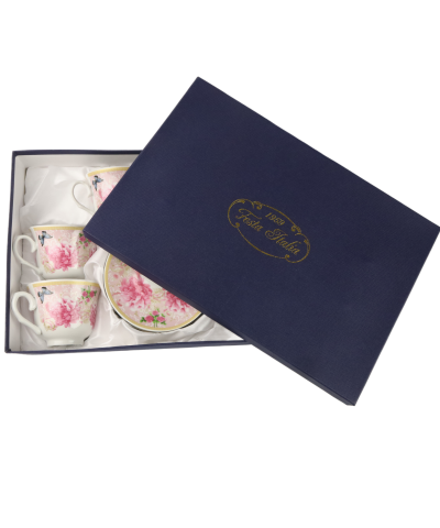 Kpl. 6 filiżanek ze spodkiem 250ml COSMEA