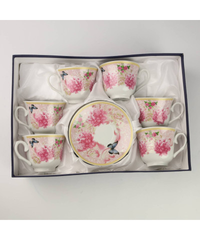 Kpl. 6 filiżanek ze spodkiem 250ml COSMEA