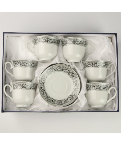 Kpl. 6 filiżanek ze spodkiem 250ml LUISA