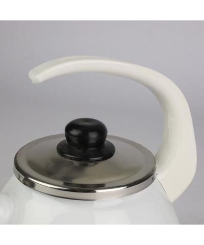 Czajnik emaliowany LAWENDA biały 2,5l-Emalia Rybnik