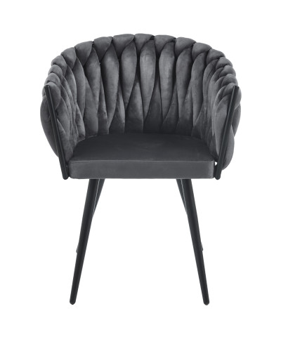 Krzesło tapicerowane ciemny szary KING