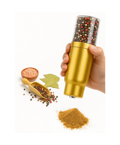 Młynek grawitacyjny do Soli/Pieprzu ZŁOTY