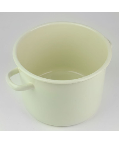 Garnek emaliowany beżowy gładki 5,5l