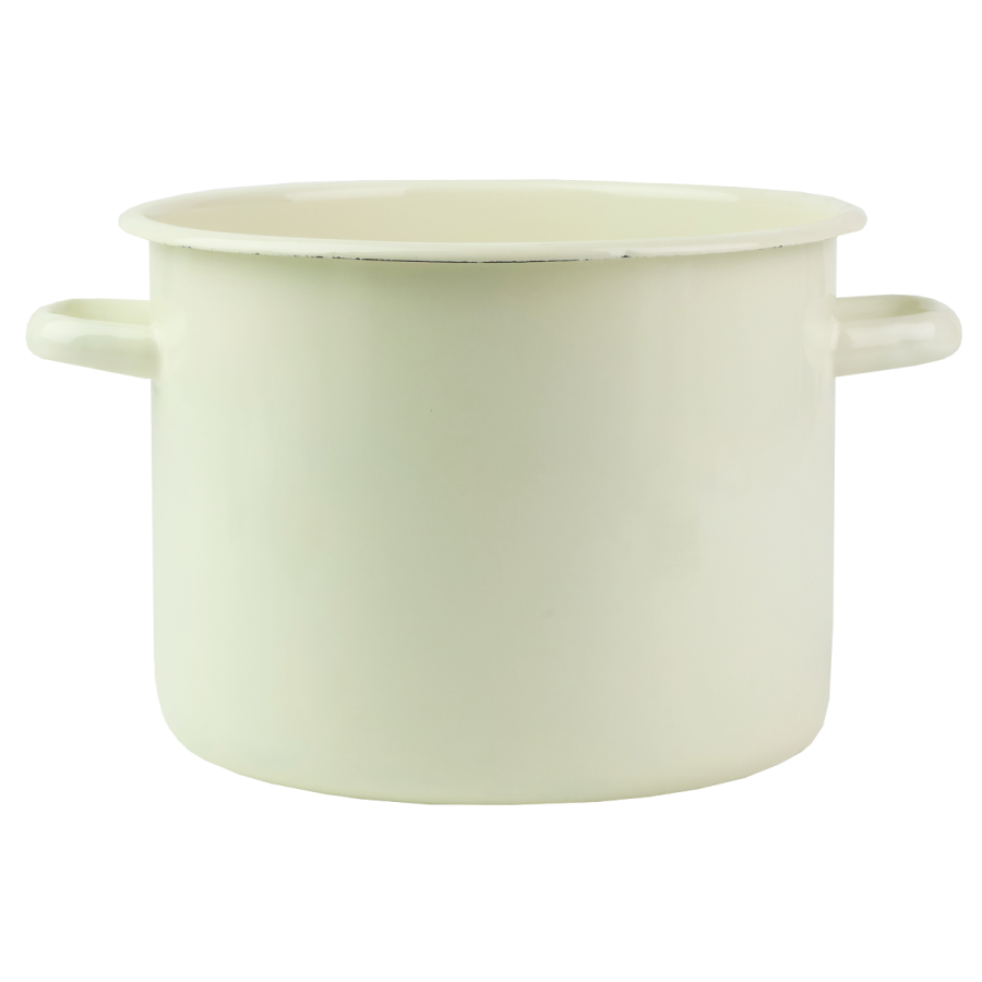 Garnek emaliowany beżowy gładki 5,5l