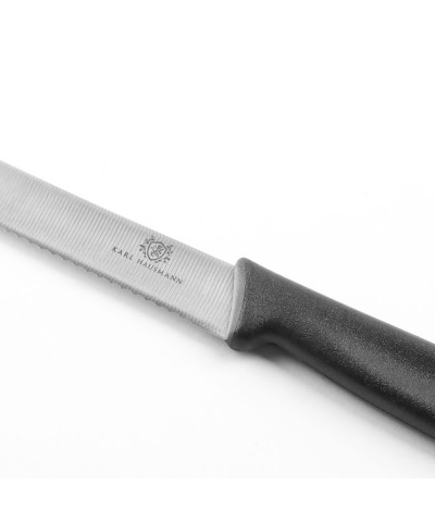 Nóż kuchenny ząbkowany czarny 10,5 cm