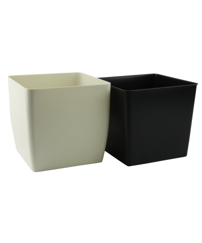 Doniczka Quadro 22x22 cm Ecru