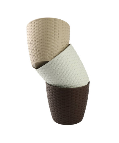 Doniczka rattan 20x18cm beż