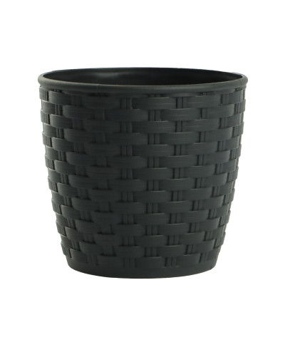 Doniczka rattan 16x15cm granit