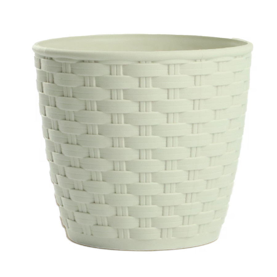 Doniczka rattan 12x11cm ecru