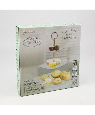Patera trzypoziomowa LUIZA srebrna